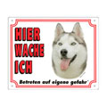 FREE Dog Warning Sign, Siberian Husky