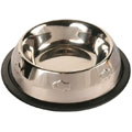 Stainless Steel Bowl With Rubber Base Ring Embossed